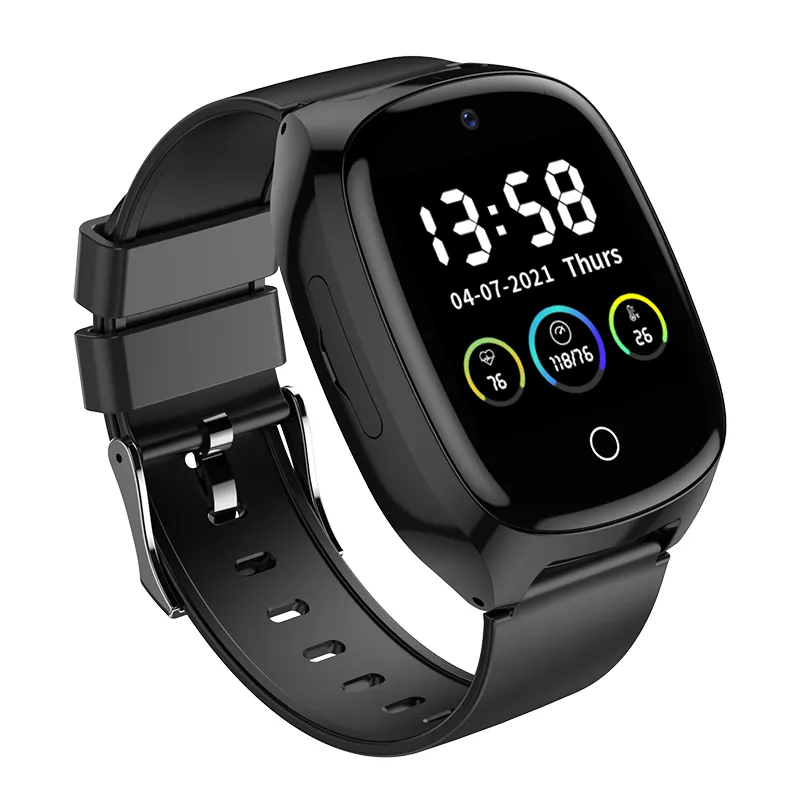 GPS watch with fall detection SOS alarm HR BP 1.54" fitness tracker for senior people elderly Waterproof Smart GPS Phone