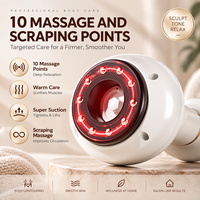 Masseur corporel électrique 3 en 1 pour pressothérapie lymphatique, massage à la ventouse, Gua Sha, anti-cellulite, pour amincir le corps