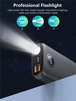 Lampe torche 10000 mAh, chargeur rapide pour ordinateur portable PD22.5W, adaptateur secteur 2 en 1, powerbank