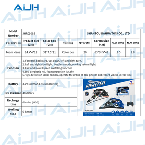Aijh bọt EPP với máy ảnh RC máy bay 360 ° nhào lộn trên không cuộn RC Avion máy bay chiến đấu Avion de juguete RC Mô hình tàu lượn - Product Image 5
