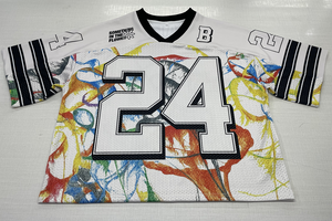 <span class=keywords><strong>Maillot</strong></span> de Football Américain <span class=keywords><strong>Vintage</strong></span> en Polyester Surdimensionné pour Homme Style Streetwear Personnalisé Boxy Mode Luxe Surdimensionné - Product Image 2