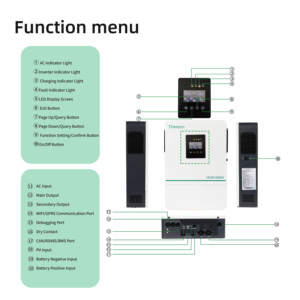 Biến tần lai ghép gia dụng tốt nhất 1.6kw 3.6kw 5.5kw 6.2KW 48V 6200W 230V 6KVA Nhà sản xuất năng lượng mặt trời Đầu ra một pha - Product Image 6