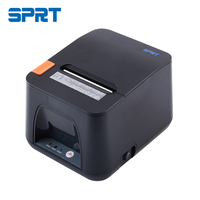 Impresora térmica de recibos de alta velocidad con cortador automático de 80mm, interfaz RJ232/serie/USB, papel térmico de escritorio POS
