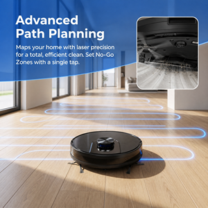 Smart LDS Lidar <b>Robot</b> <b>Vacuum</b> Cleaner with Remote Control, Quiet & Ultra-Thin for Home Hard Floors - Product Image 5