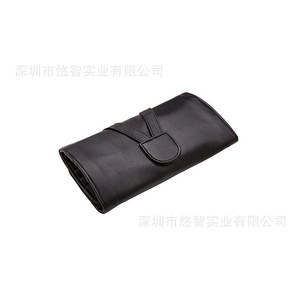 PU leather makeup brush <b>bag</b>, foldable makeup <b>tool</b> storage <b>roll</b>, stylish makeup <b>bag</b> with customizable logo. - Product Image 5