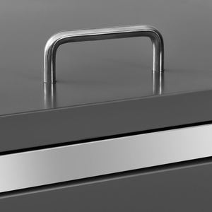240L Large Capacity Outdoor Trash <strong>Bin</strong> High-End Galvanized Sheet Waste Container with Lid in <strong>Coal</strong> Gray Color - Product Image 5