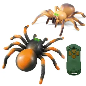 RC spider with light remote control crawling animals for kids adults rc toys