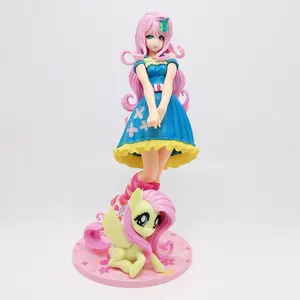 My Little Horse mainan figur aksi PVC Anime Fluttershy kuda kecil lucu koleksi boneka Modle