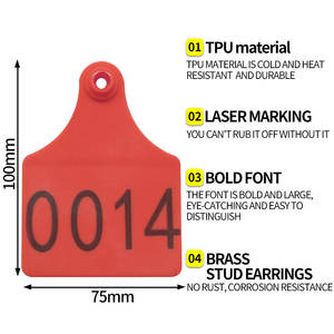 आसान अनुप्रयोग के लिए मवेशियों के लिए HED-ET114 कान टैग गाय कान के टैग कस्टम कान टैग - Product Image 2