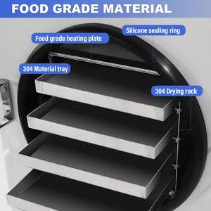 Máquina de Secado por Congelación de Alimentos de Buena Calidad para Uso Doméstico, 4 Bandejas, 0.4m2, para Frutas, Plátano, Fresa, Longan - Product Image 5