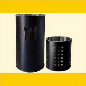 Metal <b>Kitchen</b> <b>Utensil</b> <b>Holder</b> Storage Rack <b>for</b> Tableware Standing Type Durable Design - Product Image 4