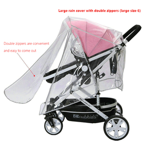 Léger Double fermeture éclair bébé voiture pluie protecteur poussette couverture respirant accessoire produit remplacement - Product Image 6