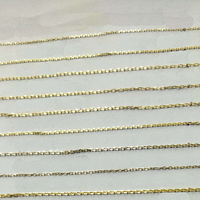 Cadena de eslabones 375 para fabricación de joyas, eslabones amarillos de 9K con corte de diamante 9ct, Oro Sólido en rollo