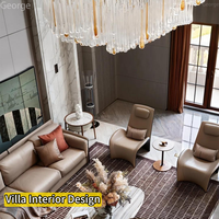 Service de design d'intérieur de maison moderne légère et luxueuse Rendu 3D du plan d'espace architectural de la maison pour le salon ou la villa