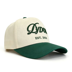 Casquette de baseball unisexe haut de gamme à 5 panneaux, sportive, en sergé 100 % coton, bicolore, ajustable, personnalisable, broderie 3D, pour le golf - Product Image 6