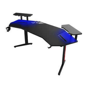 180cm RGB Máy tính để bàn lớn RGB chơi game bàn với nối dài sợi carbon Bề mặt giữ cốc bằng gỗ Màn hình máy tính đứng làm bằng kim loại - Product Image 3