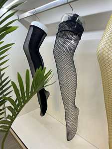 Collants en nylon recyclé GRS pour femmes rondes, collants sexy grande taille à dentelle florale, logo OEM personnalisé - Product Image 6