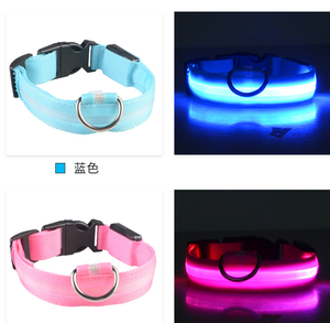 Venta al por mayor de fábrica directa de venta bajo precio de alta calidad ajustable Illumine intermitente Nylon Led perro gato venta al por mayor <span class=keywords><strong>Collar</strong></span> para mascotas - Product Image 4