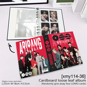 Enlace para Todos <span class=keywords><strong>los</strong></span> Modelos |   Carpeta para Tarjetas de Kpop Stray Kids /pink and Black/Bantan Boys, 80 Ranuras con Páginas de Repuesto - Product Image 1