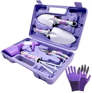 Ensemble d'outils de jardinage DIY OEM 5 pièces à motif floral, avec têtes en acier A3 et manches en PP, accessoires d'équipement de jardinage avec étui <span class=keywords><strong>pour</strong></span> la plantation - Product Image 2