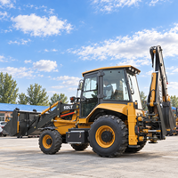 Loader Backhoe 1 Ton 2 Ton 75KW Mesin Terkenal Langsung dari Pabrik, Bucket 1 Cbm, Wheel Loader 4x4, Backhoe 0.3 Cbm untuk Dijual