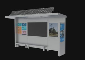 Parada de autobús iluminada con LED de aleación de aluminio y vidrio templado Transit Shelter con caja de luz publicitaria - Product Image 4