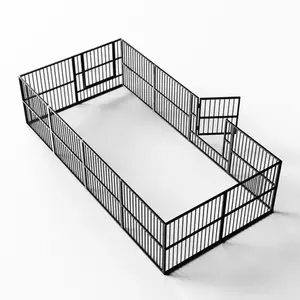 Bán Buôn Nhiệm Vụ Nặng Nề Dây Kim Loại Ngoài Trời Vuông Ống Pet Playpen Con Chó Di Động Hàng Rào Con Chó Con Chó Con Tập Thể Dục Bút Cho Bán