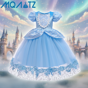 Vestido de Princesa para Niñas Meiqiai, Disfraz de Cenicienta con Bordado y Mangas Abullonadas para Fiestas, LP-268 - Product Image 1