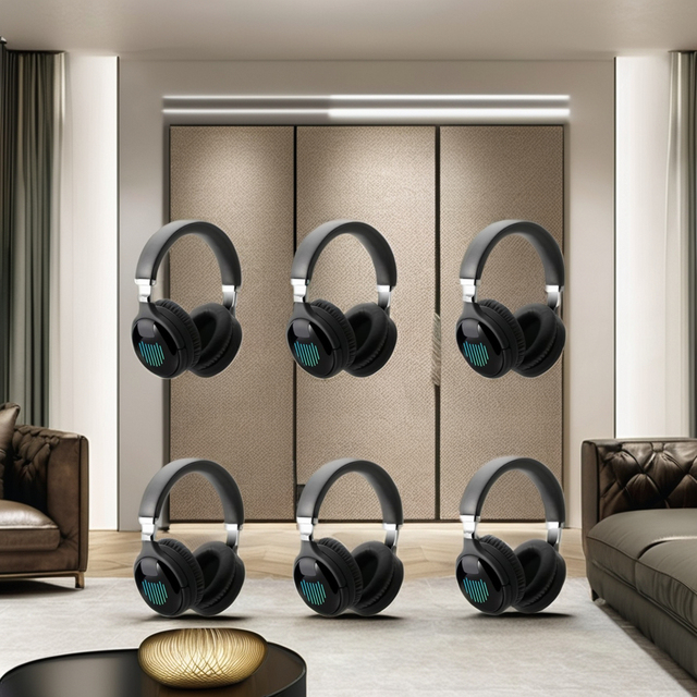 Timyaan Professional High Quality DR988 LED Ear Transmitter Headphones Silent Disco 500 Meters Range Audio Video Accessories