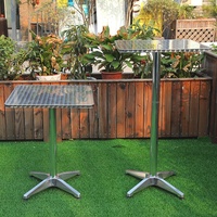 Table pliante de café de bar de haute qualité Tables d'extérieur en aluminium Bar Table de bar portable