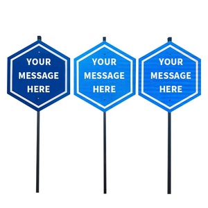 Tablero de señal de advertencia reflectante <span class=keywords><strong>24</strong></span> <span class=keywords><strong>horas</strong></span> <span class=keywords><strong>ADT</strong></span> Seguridad Señal de césped Soporte de señal de patio - Product Image 1