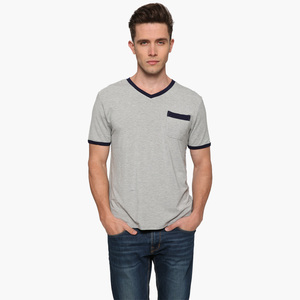 T-shirt Homme de Haute Qualité Personnalisé avec Boutons, T-shirts Bio pour Hommes, Chemises Douces Grande Taille pour Hommes avec Poche, Vêtements de Nuit - Product Image 1