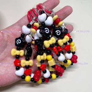 Chaîne de téléphone portable POP colorée à motif de dessin animé, porte-clés mignons et colorés, vente en gros de porte-clés et de perles - Product Image 5