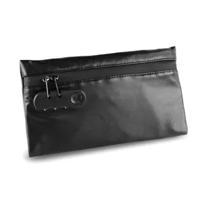 Leather Carbon lining Smell Proof Pouch with Lock Discreet Travel Smoker Stash Odor Proof Bag case for tobacco smoking pipes