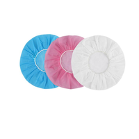 Chapeau de chef jetable en tissu non tissé élastique de haute qualité, bonnet rond, blanc/bleu/rose, 21 pouces, pour hommes et femmes - Produit de sécurité