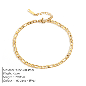 Chaînes <span class=keywords><strong>de</strong></span> cheville EManco Franco Link pour hommes et femmes, style Hip Hop Rapper, en acier inoxydable, bijoux <span class=keywords><strong>de</strong></span> <span class=keywords><strong>pied</strong></span>, chaînes cubaines pour cheville - Product Image 2