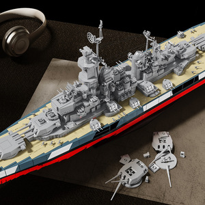 12GO 98008 WWII USS Montana Battleship Building Block Model Educational Assembly Toy For Teenagers - Product Image 3