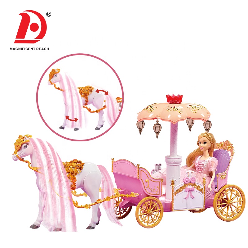 Juguete Eléctrico De Caballo Con Carruaje, Diseño Retro De 30 X 12 Cm, Funciona Con Pilas, Ideal Para Niños De 1 A 5 Años, Regalo Original Para Amantes De Los Caballos