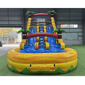 <span class=keywords><strong>Location</strong></span> pour fêtes : Parc aquatique gonflable à thème estival, 19 pieds de haut, <span class=keywords><strong>avec</strong></span> toboggan à double piste et <span class=keywords><strong>piscine</strong></span> - Product Image 3