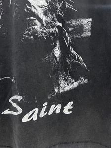 T-shirt Vintage Saint Michael 25SS 'jes My Belief' in Cotone 100% 240g, Stile Hip Hop con Effetto Usurato - Product Image 6