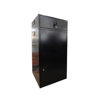 Boîte aux lettres extérieure autoportante grande capacité, résistante aux intempéries, verrouillable, en métal, pour livraison à domicile ou appartement, boîte de dépôt complète