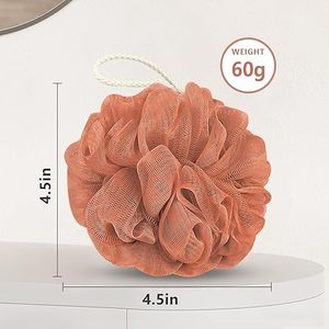 Shower Loofah <b>Bath</b> Sponge, 60G Loofah Exfoliating Body Scrubber, 4 Color Mesh Shower Pouf Balls for Body Wash Yellow Red Green - Product Image 2