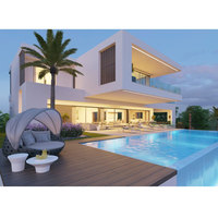Conteneur à cadre de luxe Villa australienne à structure en acier léger Villa de 2 étages Petite villa moderne préfabriquée de 3 chambres à coucher