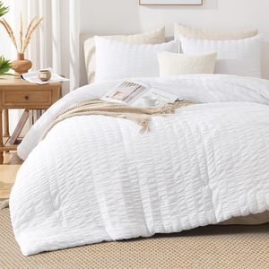 Juego de Edredón Seersucker Queen (90x90 Pulgadas), 3 Piezas - Edredón Ligero de Tela Lavada 100% Suave con 2 Fundas de Almohada - Product Image 5