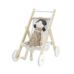 2024 nouveau Design enfants jouet poupée <span class=keywords><strong>en</strong></span> <span class=keywords><strong>bois</strong></span> blanc bébé <span class=keywords><strong>chaise</strong></span> <span class=keywords><strong>haute</strong></span> avec coussin avant protégé conseil - Product Image 5