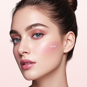 Sombra de Ojos de Color Natural OEM, Maquillaje, Labios, Mejillas, Rubor Fino, Rubor Brillante en Polvo, Marca Privada - Product Image 4