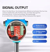 Capteur de débit de gaz thermique antidéflagrant avec écran LCD en acier inoxydable pour pipeline DN30-DN300