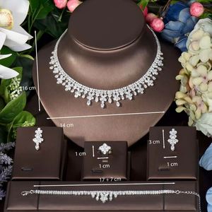 ชุดสร้อยคอต่างหูแบบห้อยดอกไม้ดีไซน์คลาสสิกแบบ hibide ชุดเครื่องประดับสำหรับผู้หญิงชุดแต่งงานเครื่องประดับ N-1532 Bijoux Femme - Product Image 2