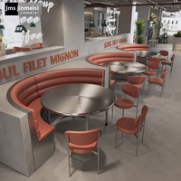 Bancs de banquettes métalliques de luxe pour restaurants occidentaux, cafés, restaurants de hot pot, hôtels, et tables de bar à thème musical