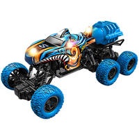 Jouet de voiture télécommandée tout-terrain 49MHZ 1:16 4CH 4WD en forme de crocodile et de requin avec lumière de pulvérisation et chargeur pour une utilisation par des experts
